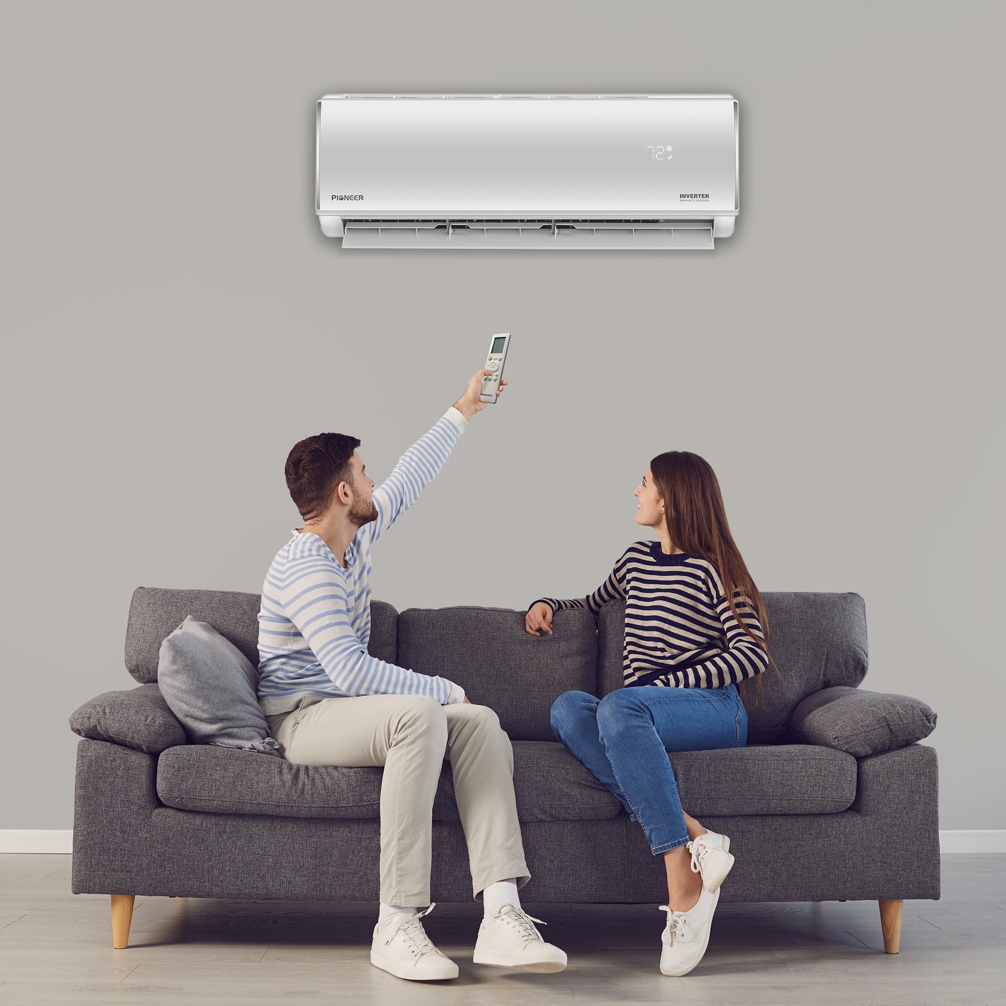 Pioneer® Diamante Essenza™ 11,500 BTU 17 SEER2 230V High-Wall Ductless Mini-Split Air Conditioner Inverter Heat Pump with 16 Ft. Kit