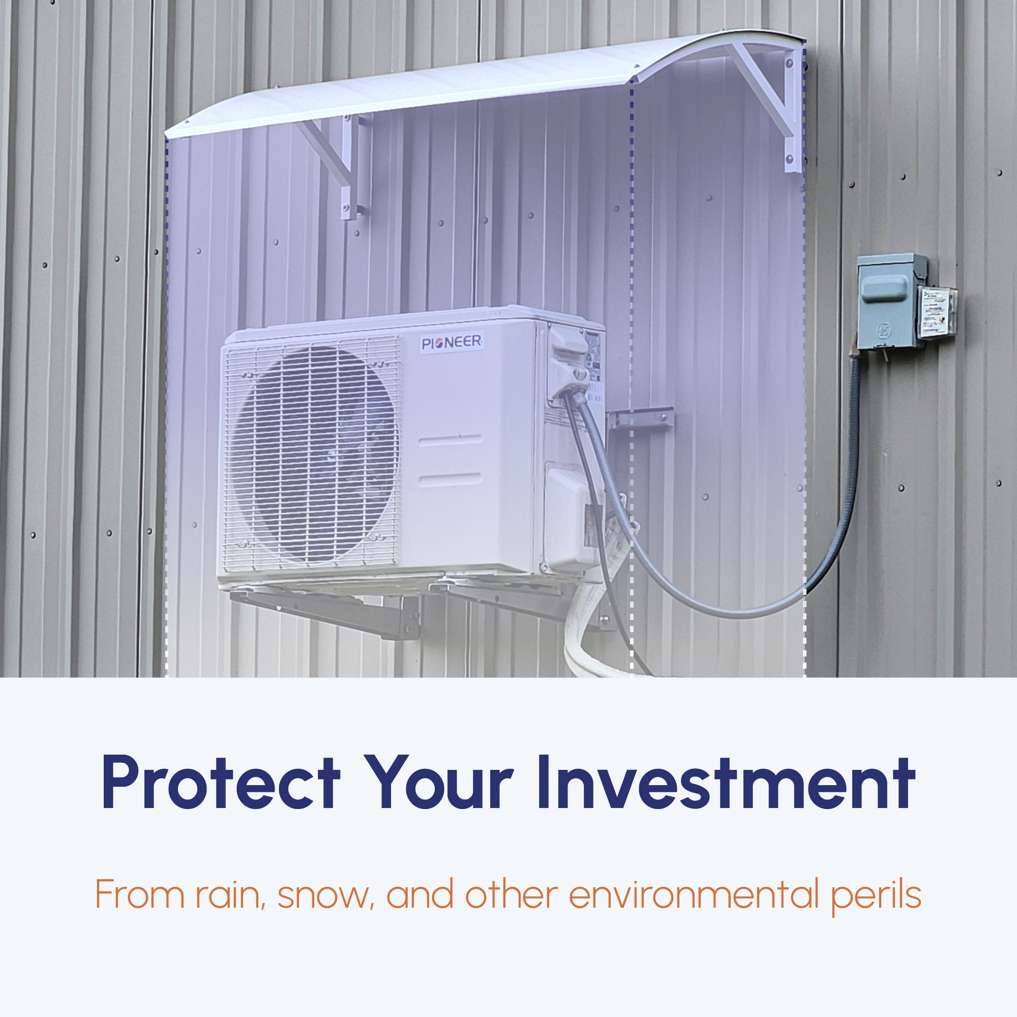 EliteGuard™ Outdoor Metal Shelter for Mini Split Condensing Units